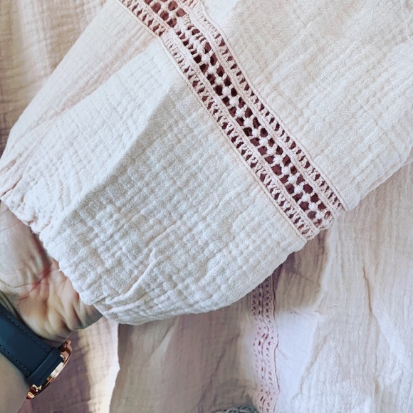 Matilda Jane Women’s Pink 💯 % Cotton Blouse - Size Large 🌸🌟🍁 - Picture 4 of 5